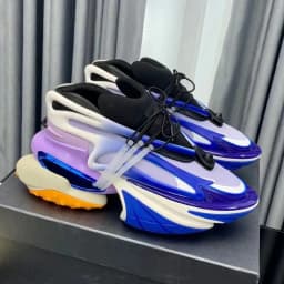 2026 Fashion Men Sneakers Plus Size 46 Women Platform Loafers Lace Up Gradient Colors Running Sports Shoes Flats Walking