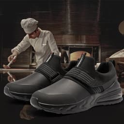 LARNMERN Chef Shoes for Men Kitchen Work SRC Slip Resistant Restaurant Shoe Food Service Waterproof Slip On Sneakers Shoes