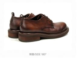Men's British Style Vintage Leather Shoes | Hand-Rubbed Top Grain Cowhide Oxfords | Washed Round Toe Casual Dress Footwear