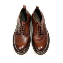 Men's British Style Vintage Leather Shoes | Hand-Rubbed Top Grain Cowhide Oxfords | Washed Round Toe Casual Dress Footwear