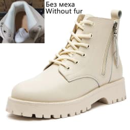 Genuine Leather Ankle Boots Women Autumn 2026 New Double Zipper Women's Ankle Boots Platform Thick Heel Motorcycle Boots Women