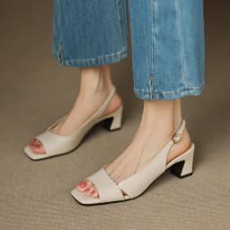 2025 New Women Shoes Genuine Leather High Heel Platforms Comfort Casual Summer Shoes Woman Buckles Daily Street Fashion Sandals