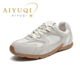 Women Sneakers Spring Summer 2026 New Genuine Leather Retro Fashion Casual Flats Women Lace-up German Training Shoes Women