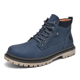 Large Size Handmade Men's Boots, Fashionable Ankle Boots, Retro Lace-Up High-Top Boots, Winter Leather Shoes, Autumn Outdoor Hiking Boots, Sneakers, Hombres, Botas High-Top Shoes, Non-Slip
