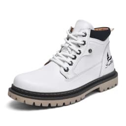 Large Size Handmade Men's Boots, Fashionable Ankle Boots, Retro Lace-Up High-Top Boots, Winter Leather Shoes, Autumn Outdoor Hiking Boots, Sneakers, Hombres, Botas High-Top Shoes, Non-Slip