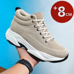 Summer Plus Size Men Invisible Height Increasing Sneakers 8cm Breathable Mesh Casual Sports Outdoor Comfortable Elevator Shoes