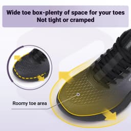 Fitville Women'S Walking Shoes Outdoor Marathon Running Shoe 2E Widened Lightweight Breathable Non-Slip For Swollen Feet Sneaker