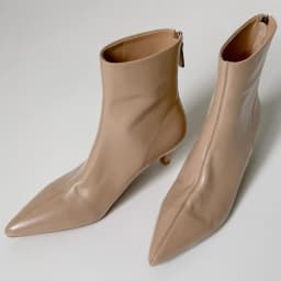 Women's cow leather pointed toe back zip autumn ankle boots elegant ladies 5.5cm thin high heel daily slim dress short booties