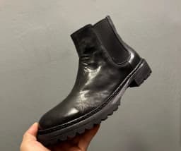 YETTIES Men's Premium Horsehide Chelsea Boots, Handmade Soft Leather Vintage High Top Boots with Genuine Sole, Autumn Winter New