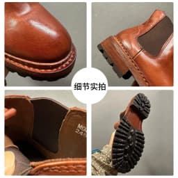 YETTIES Men's Premium Horsehide Chelsea Boots, Handmade Soft Leather Vintage High Top Boots with Genuine Sole, Autumn Winter New