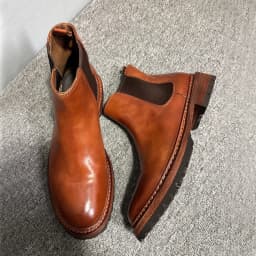 YETTIES Men's Premium Horsehide Chelsea Boots, Handmade Soft Leather Vintage High Top Boots with Genuine Sole, Autumn Winter New