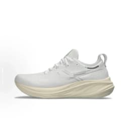 All White Mesh Athletic Running Sneakers Blue Gradient Streamline Shock Absorbing Midsole Green Traction Edge Colorful Side Stripe Breathable Knit Upper Lace Up Unisex Sport Footwear