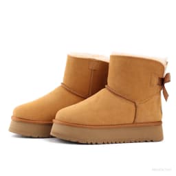 New winter snow boots bow thick soled boots long tube women's style