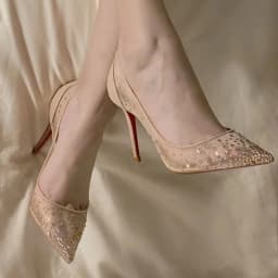 Summer New Lace Mesh Breathable High Heels Women's Fine Heels Sexy Bare Color Pointed Single Shoes Water Diamond Wedding Shoes