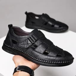 Summer High-quality Cowhide Sandals Classic Roman Sandals Outdoor Sneaker Beach Business Casual Shoes Men Water Trekking Sandals