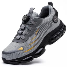 Steel Toe Work Shoes for Men Women Anti-Smash Anti-Puncture Blue Safety Shoes Breathable Lightweight Air Cushion Work Shoes