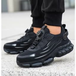 Steel Toe Work Shoes for Men Women Anti-Smash Anti-Puncture Blue Safety Shoes Breathable Lightweight Air Cushion Work Shoes