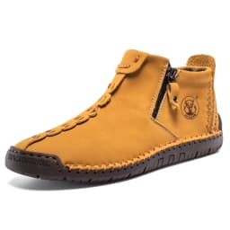 FLYLAND Men'S Fashion Vintage Classical Handmade Dress Boot Chukka Boot Daily Casual Work Office Shoe