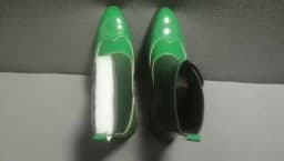 38-46 Men Boots Patent Leather Autumn Fashion Brogue Shoes Comfortable Brand Black Green Safety Gladiator Ankle Flats Cool Gift