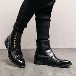 38-46 Men Boots Patent Leather Autumn Fashion Brogue Shoes Comfortable Brand Black Green Safety Gladiator Ankle Flats Cool Gift