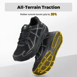 FitVille Mens Walking Shoes Wide Width Thicker Cushioning Sneakers Extra Wide Shoes for Men Bouncy Shoes Non Slip Workout Gym Athletic Sneakers