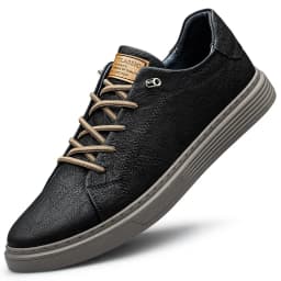 Italian Brand Black Genuine Leather Oxford Shoes UNISEX Casual Shoes Lace Up Flat Sneakers Luxury Shoes for Men Big Size: 36-47
