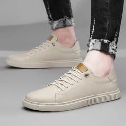 Italian Brand Black Genuine Leather Oxford Shoes UNISEX Casual Shoes Lace Up Flat Sneakers Luxury Shoes for Men Big Size: 36-47