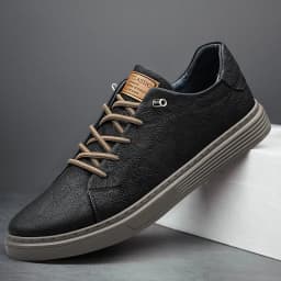 Italian Brand Black Genuine Leather Oxford Shoes UNISEX Casual Shoes Lace Up Flat Sneakers Luxury Shoes for Men Big Size: 36-47
