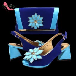 2024 New Design Special Fashion African Women Shoes Matching Bag Set High Quality with Platform Comfortable Heels for Part
