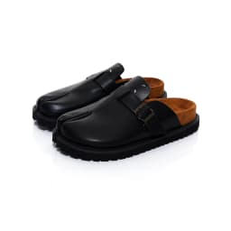 New Tabi shoes men's and women's leather slippers breathable split toe shoes thick soled Boken shoes with a sense of luxury