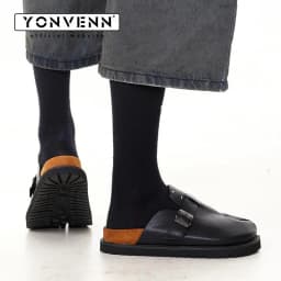 New Tabi shoes men's and women's leather slippers breathable split toe shoes thick soled Boken shoes with a sense of luxury