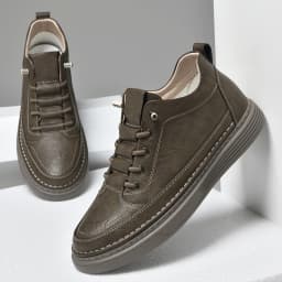 Men Internal Height Increasing Oxford Shoes Casual Leather Shoes Fashion Internal Height Increasing Shoes Outdoor Male Sneakers