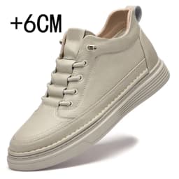 Men Internal Height Increasing Oxford Shoes Casual Leather Shoes Fashion Internal Height Increasing Shoes Outdoor Male Sneakers