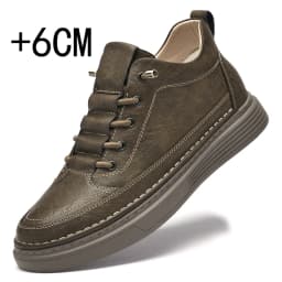 Men Internal Height Increasing Oxford Shoes Casual Leather Shoes Fashion Internal Height Increasing Shoes Outdoor Male Sneakers