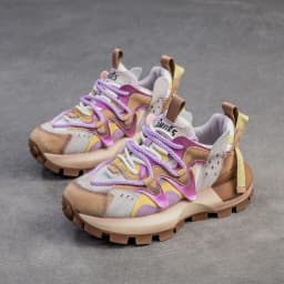 4.5CM New Fashion Mixed Colors Casual Sneakers Women Summer Air Mesh Genuine Leather Thick Sole Height Increasing Platform Shoes