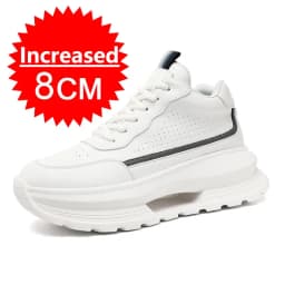 Luxury Elevator Shoes Men's Sneakers Height Increasing Invisible 6 8 10CM Heighten Sports Man Taller Lift White Thick Sole Shoes
