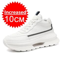 Luxury Elevator Shoes Men's Sneakers Height Increasing Invisible 6 8 10CM Heighten Sports Man Taller Lift White Thick Sole Shoes