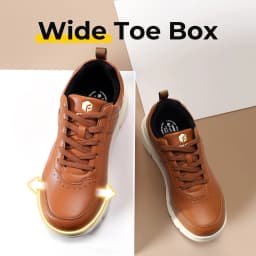 FitVille Wide Width Men's Leather Oxford Dress Shoes, Comfortable All-Day Wear Business Formal Walking Shoes for Office Daily