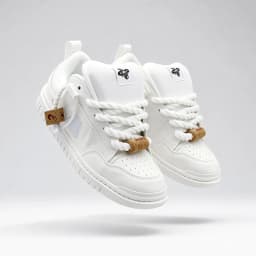 Retro Thick-Tongue White Sneakers Trendy White Thick-Soled Loafers Large Size Shoes Men's Casual Shoes Breathable Casual Sneakers Unisex Style