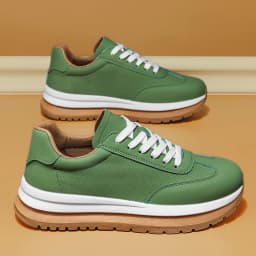 Spring Summer New Genuine Leather Leisure Style Breathable Mens Casual Shoes Round Toe Lace Up Platform Cowhide Sneakers