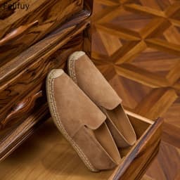 Fashion Men's Fisherman Espadrilles Casual Slip-on Flats Comfortable Breathable Shoes with Durable Sole for Daily Walking Shoes