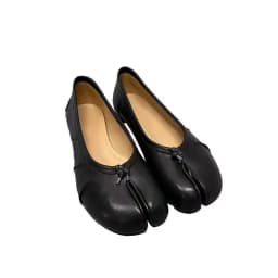 2026 New Women PU Leather Tabi Split Toe Mules Handmade Flat Slides Luxury Design High Quality Fashion Trend Ladies Daily Shoes