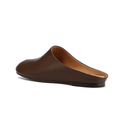 SmallHut New Trend Summer Split Leather Women Mules Fashion Lady Black Brown Low Heels Round Closed Toe Party Shoes Plus Size 43