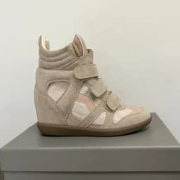 Fall Winter High Top Women's Casual Shoes Thick Bottom Heightening Magic Tape Sports Shoes Fashionable Splice Color Design