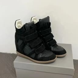 Fall Winter High Top Women's Casual Shoes Thick Bottom Heightening Magic Tape Sports Shoes Fashionable Splice Color Design