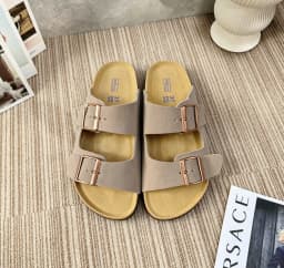 Summer New Arrival Retro Closed‑Toe Cork Platform Sandals Unisex, Non‑Slip Thick Sole Outdoor Streetwear Beach Casual Slides