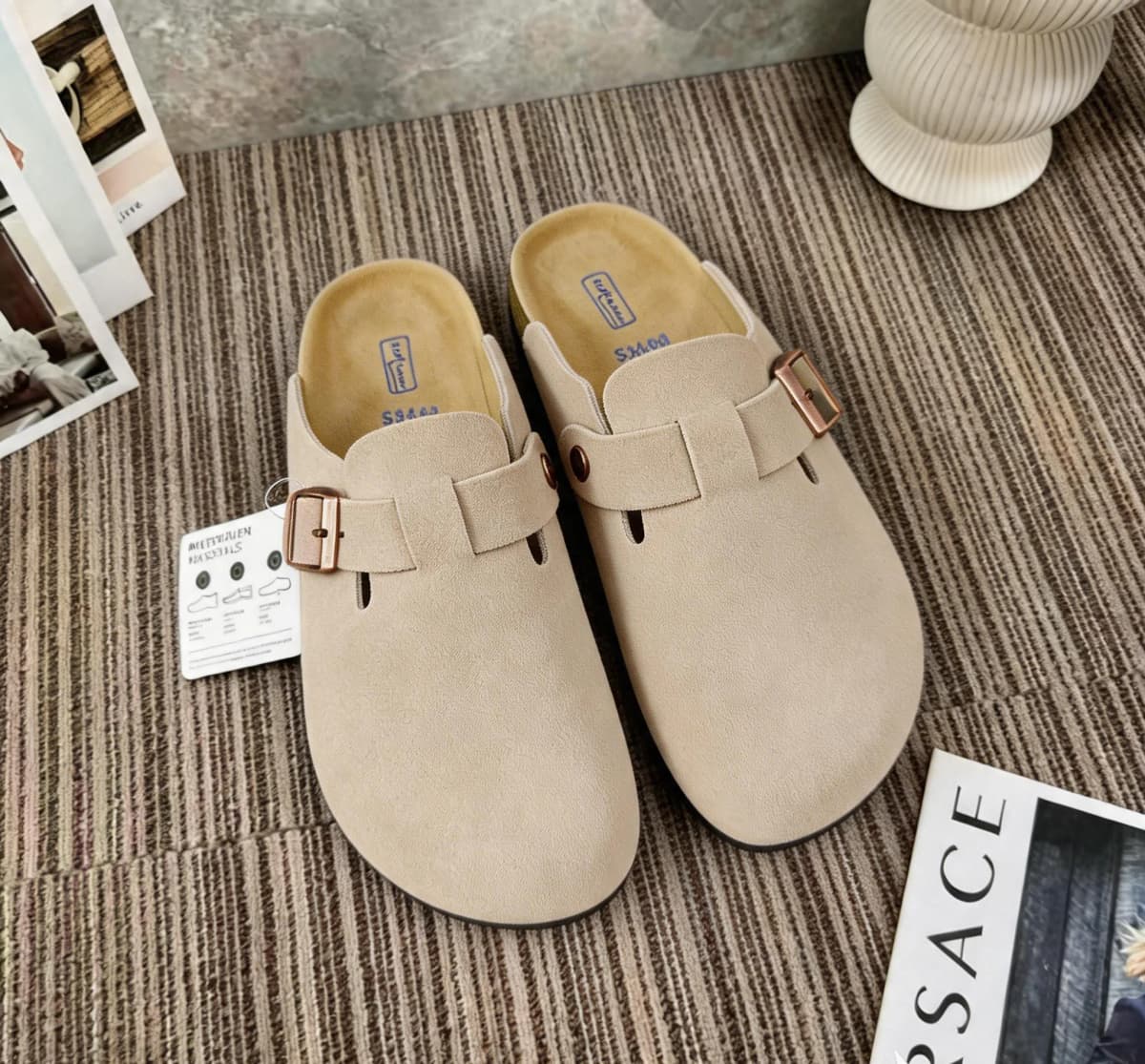 Summer New Arrival Retro Closed‑Toe Cork Platform Sandals Unisex, Non‑Slip Thick Sole Outdoor Streetwear Beach Casual Slides