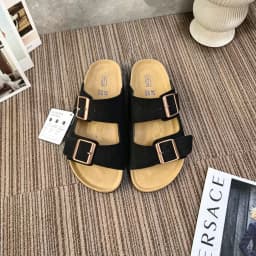 Summer New Arrival Retro Closed‑Toe Cork Platform Sandals Unisex, Non‑Slip Thick Sole Outdoor Streetwear Beach Casual Slides