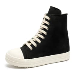 Popular Men's Sneakers Men's Casual Shoes 2026 New Lace-up Thick Bottom High Top Shoes Canvas Punk Couple Trend Sneakers for Man