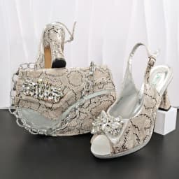 Italian Design Elegant Women's Heel Bigger Size Shoes & Rhinestone Butterfly Bag – Perfect for Weddings & Bridal Accessories